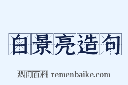 白景亮造句是什么意思的图片